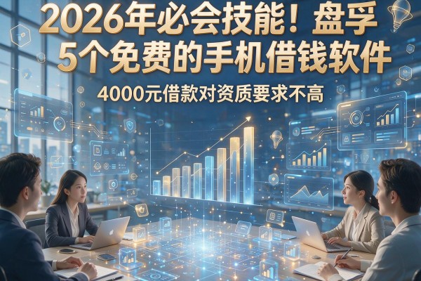 2026年必会技能！盘点5个免费的手机借钱软件，4000元借款对资质要求不高