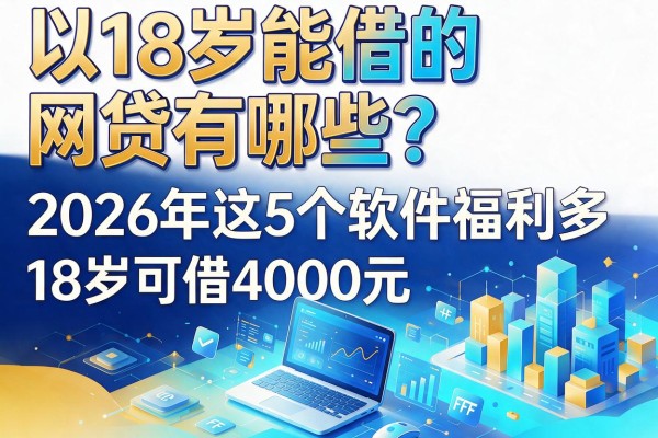 18岁能借的网贷有哪些？2026年这5个软件福利多，18岁可借4000元
