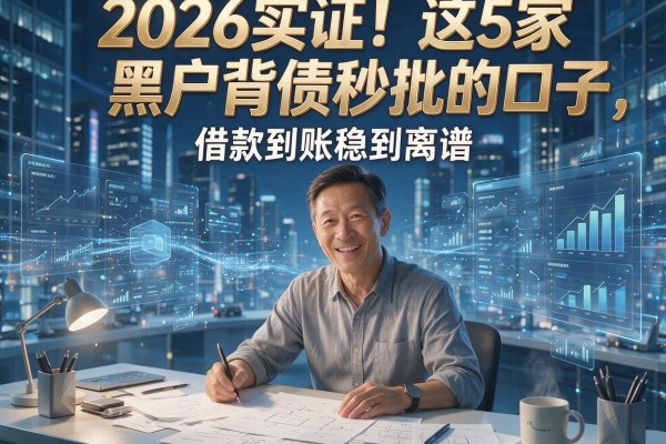 2026实证！这5家黑户背债秒批的口子，借款到账稳到离谱
