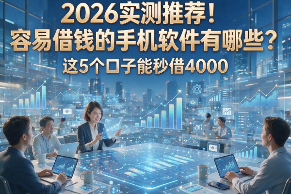 2026实测推荐!容易借钱的手机软件有哪些?这5个口子能秒借4000