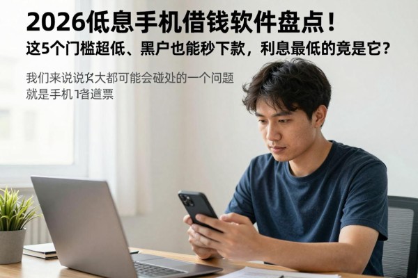 2026低息手机借钱软件盘点!这5个门槛超低、黑户也能秒下款,利息最低的竟是它?