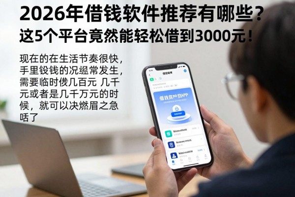 2026年借钱软件推荐有哪些？这5个平台竟然能轻松借到3000元！