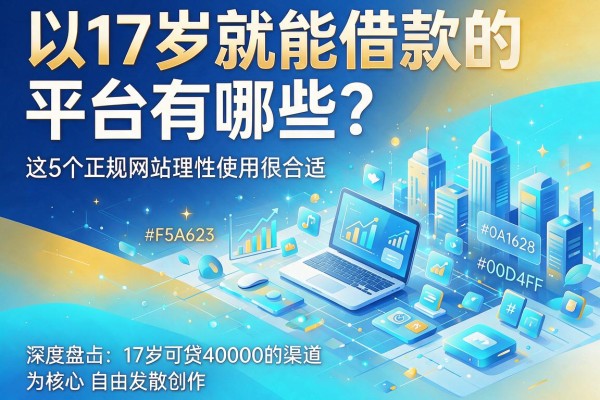17岁就能借款的平台有哪些?这5个正规网站理性使用很合适,深度盘点17岁可贷40000的渠道