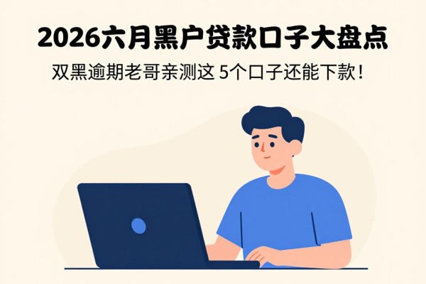 2026六月黑户贷款口子大盘点！双黑逾期老哥亲测这5个口子还能下款