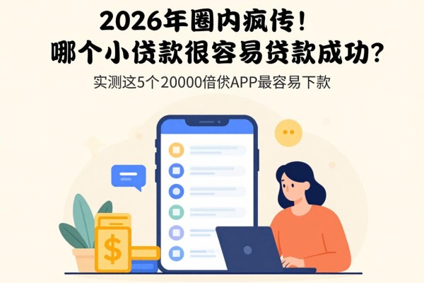 2026年圈内疯传！哪个小额贷款最容易贷款成功？实测这5个20000借款APP最容易下款