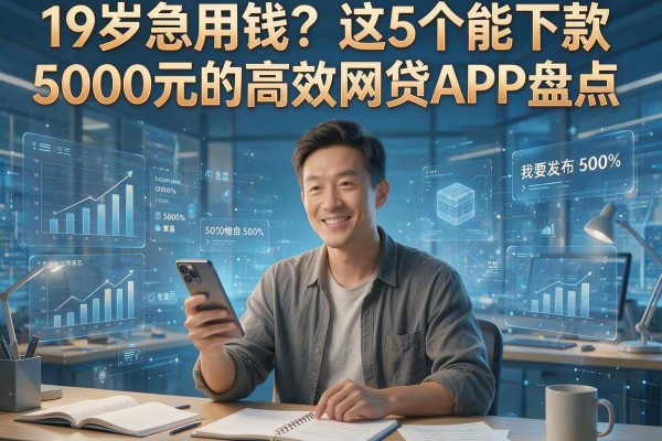 19岁急用钱？这5个能下款5000元的高效网贷APP盘点！