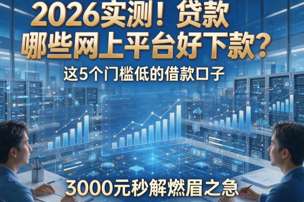 2026实测！贷款哪些网上平台好下款？这5个门槛低的借款口子，3000元秒解燃眉之急