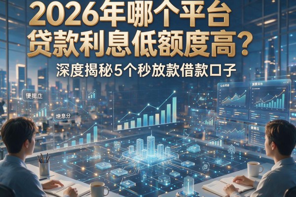 2026年哪个平台贷款利息低额度高？深度揭秘5个秒放款借款口子！