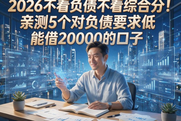2026不看负债不看综合分！亲测5个对负债要求低、能借20000的口子