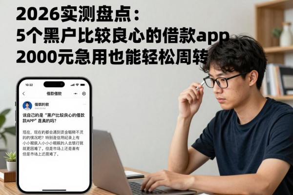 2026实测盘点：5个黑户比较良心的借款app，2000元急用也能轻松周转