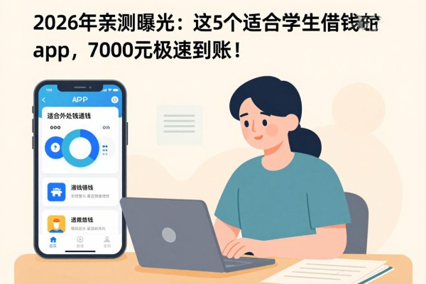 2026年亲测曝光：这5个适合学生借钱的app，7000元极速到账！