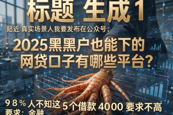2025黑户也能下的网贷口子有哪些平台？98%人不知这5个借款4000要求不高的口子