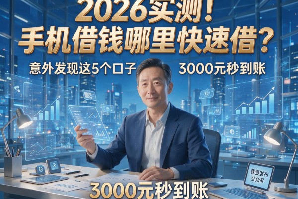 2026实测!手机借钱哪里快速借?意外发现这5个口子,3000元秒到账!