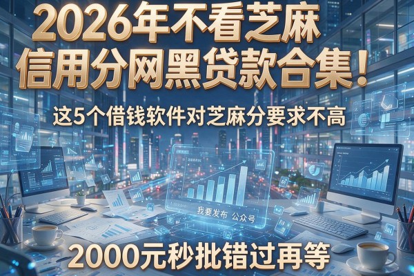 2026年不看芝麻信用分网黑贷款合集!这5个借钱软件对芝麻分要求不高,2000元秒批错过再等