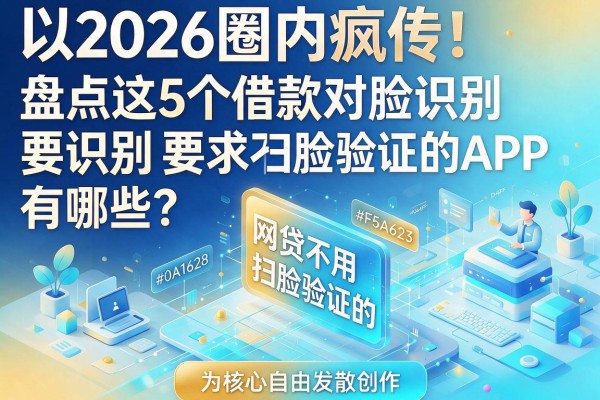 2026圈内疯传!盘点这5个借款对脸识别要求不高的APP,网贷不用扫脸验证的有哪些?