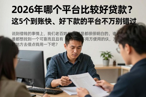 2026年哪个平台比较好贷款？这5个到账快、好下款的平台千万别错过！
