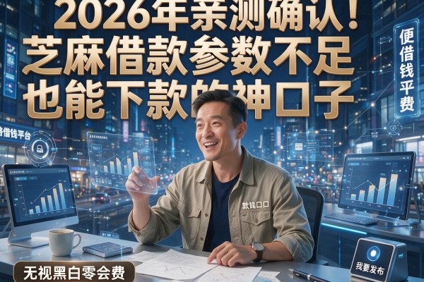 2026年亲测确认！芝麻借款参数不足也能下款的神口子，无视黑白零会费