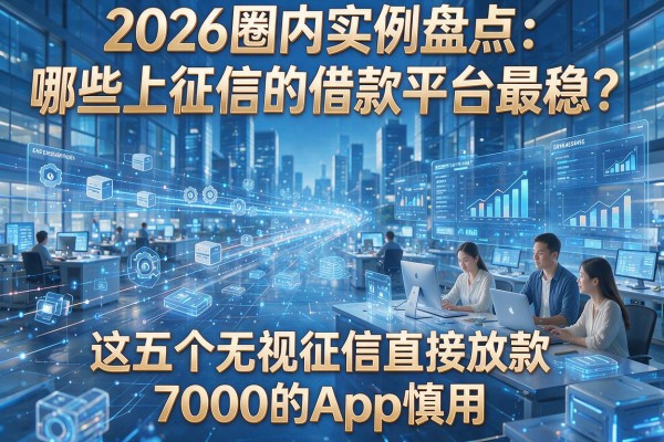 2026圈内实例盘点：哪些上征信的借款平台最稳？这五个无视征信直接放款7000的App慎用！