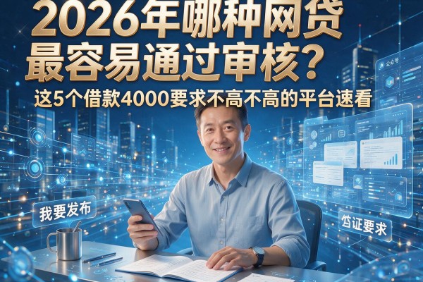 2026年哪种网贷最容易通过审核?这5个借款4000要求不高的平台速看