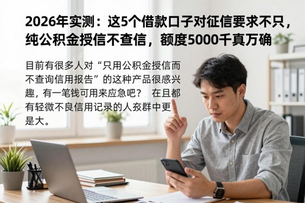 2026年实测:这5个借款口子对征信要求不高,纯公积金授信不查征信,额度5000千真万确