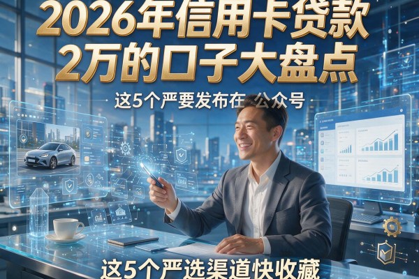 2026年信用卡贷款2万的口子大盘点，这5个严选渠道快收藏！