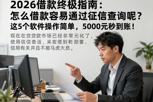 2026借款终极指南：怎么借款容易通过征信查询呢？这5个软件操作简单，5000元秒到账！