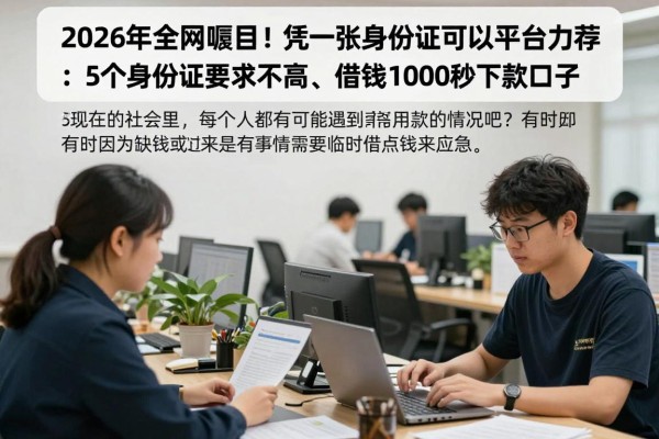 2026年全网瞩目！凭一张身份证可以贷款的平台力荐：5个身份证要求不高、借钱1000秒下款口子