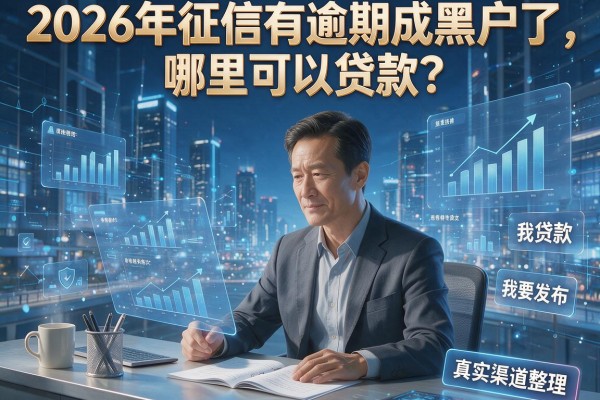 2026年征信有逾期成黑户了,哪里可以贷款?真实渠道整理