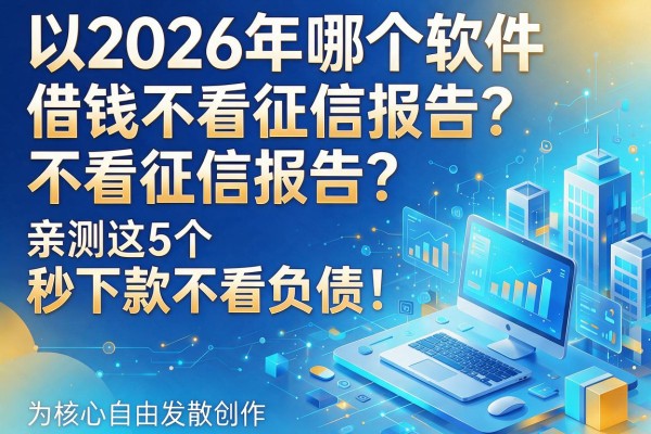 2026年哪个软件借钱不看征信报告?亲测这5个秒下款不看负债!