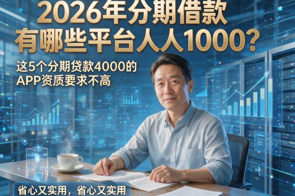 2026年分期借款有哪些平台人人1000?这5个分期贷款4000的APP资质要求不高,省心又实用