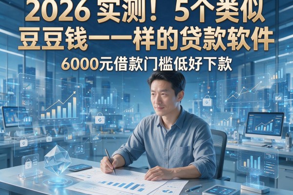 2026实测！5个类似豆豆钱一样的贷款软件，6000元借款门槛低好下款