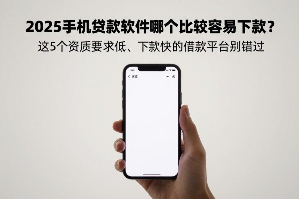 2025手机贷款软件哪个比较容易下款?这5个资质要求低、下款快的借款平台别错过