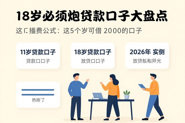 18岁必过高炮贷款口子大盘点!这5个18岁可借2000的口子2026年实测对比