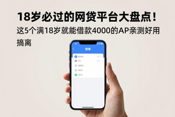 18岁必过的网贷平台大盘点！这5个满18岁就能借款4000的APP亲测好用