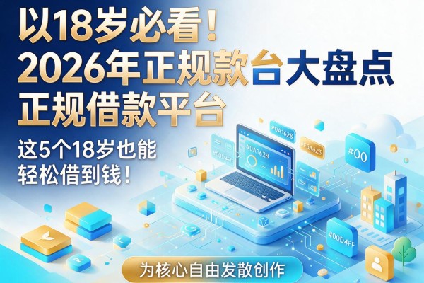 18岁必看！2026年正规借款平台大盘点，这5个18岁也能轻松借到钱！