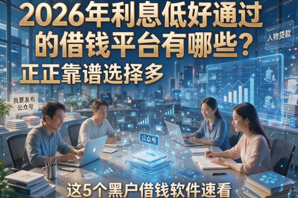 2026年利息低好通过的借钱平台有哪些?正规靠谱选择多,这5个黑户借钱软件速看!