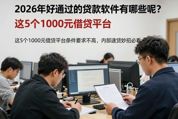 2026年好通过的贷款软件有哪些呢？这5个1000元借款平台条件要求不高，内部速贷妙招必看！