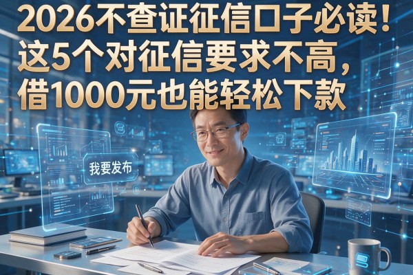 2026不查证征信口子必读！这5个对征信要求不高，借1000元也能轻松下款