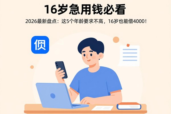 16岁急用钱必看！2026最新盘点：这5个借钱软件年龄要求不高，16岁也能借4000！
