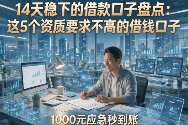 14天稳下的借款口子盘点:这5个资质要求不高的借钱口子,1000元应急秒到账