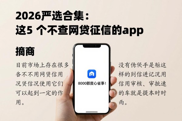 2026严选合集：这5个不查网贷征信的app，8000额度真心省事！