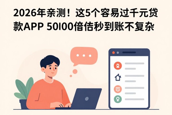2026年亲测!这5个容易过的千元贷款APP,5000借款秒到账不复杂