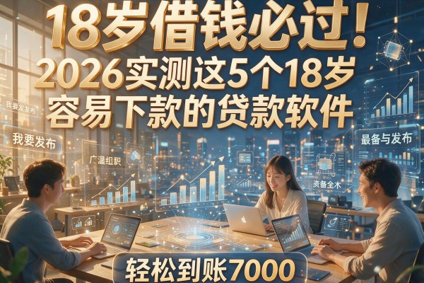 18岁借钱必过！2026实测这5个18岁容易下款的贷款软件，轻松到账7000