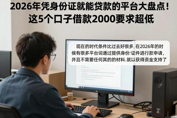 2026年凭身份证就能贷款的平台大盘点！这5个口子借款2000要求超低