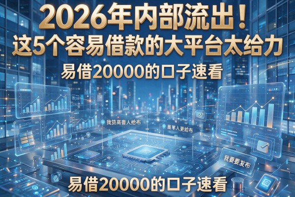 2026年内部流出！这5个容易借款的大平台太给力，易借20000的口子速看