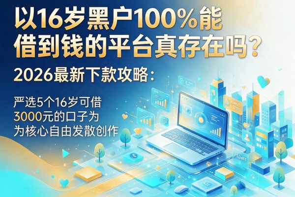 16岁黑户100%能借到钱的平台真存在吗?2026最新下款攻略:严选5个16岁可借3000元的口子