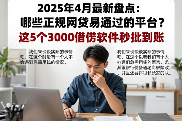 2025年4月最新盘点：哪些正规网贷易通过的平台？这5个3000借款软件秒批到账