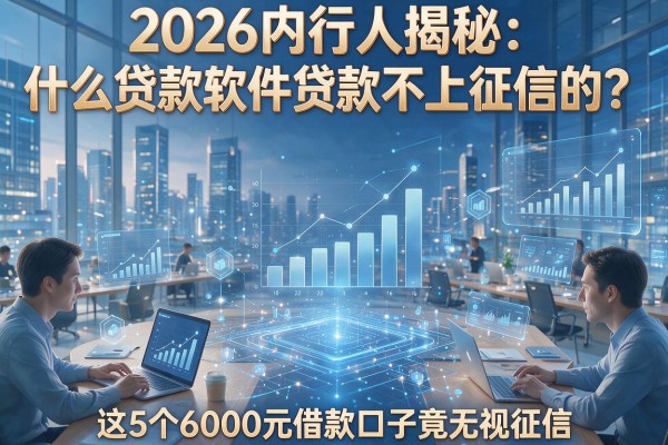 2026内行人揭秘：什么贷款软件贷款不上征信的？这5个6000元借款口子竟无视征信！