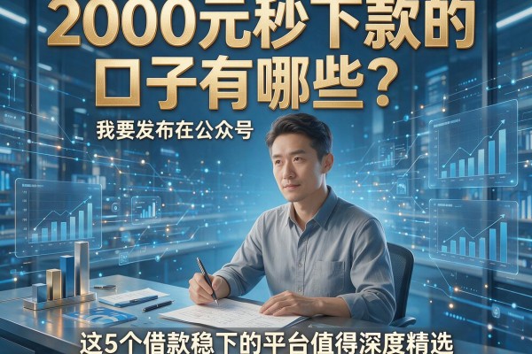 2000元秒下款的口子有哪些?这5个借款稳下的平台值得深度精选