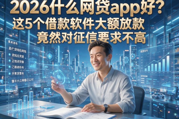 2026什么网贷app好?这5个借款软件大额放款竟然对征信要求不高!